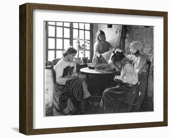 Interior of a Fisherman's Home, C.1900-Emile Frechon-Framed Photographic Print