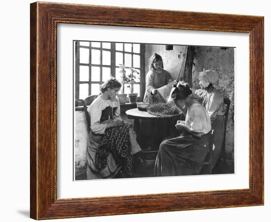 Interior of a Fisherman's Home, C.1900-Emile Frechon-Framed Photographic Print