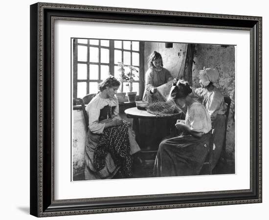 Interior of a Fisherman's Home, C.1900-Emile Frechon-Framed Photographic Print