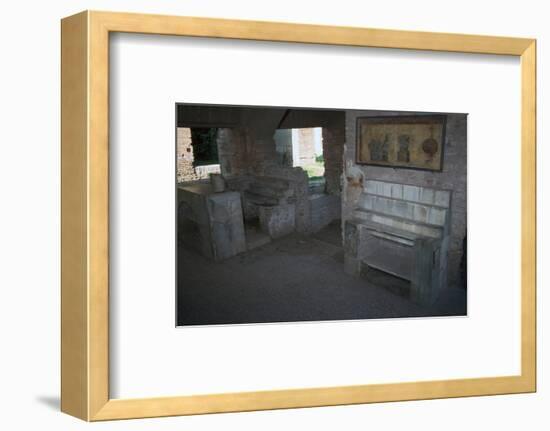 Interior of a food-shop in the Roman city of Ostia, 2nd century-Unknown-Framed Photographic Print