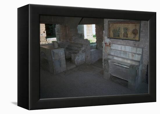 Interior of a food-shop in the Roman city of Ostia, 2nd century-Unknown-Framed Premier Image Canvas