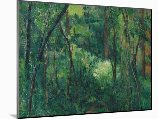 Interior of a Forest, Ca 1885-Paul Cézanne-Mounted Giclee Print