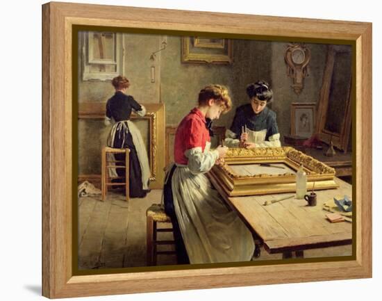 Interior of a Frame Gilding Workshop-Louis-Emile Adan-Framed Premier Image Canvas