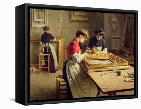 Interior of a Frame Gilding Workshop-Louis-Emile Adan-Framed Premier Image Canvas