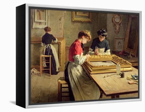 Interior of a Frame Gilding Workshop-Louis-Emile Adan-Framed Premier Image Canvas