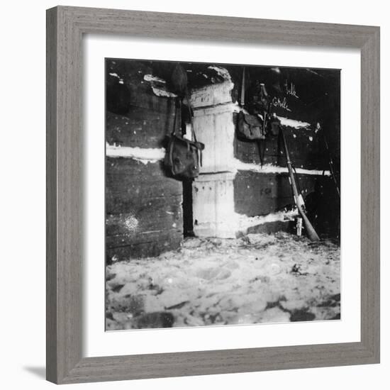 Interior of a German Dugout, World War I, C1914-C1918-Nightingale & Co-Framed Giclee Print