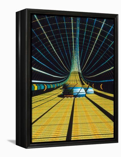 Interior of a Giant Farm Spaceship.-Julian Baum-Framed Premier Image Canvas