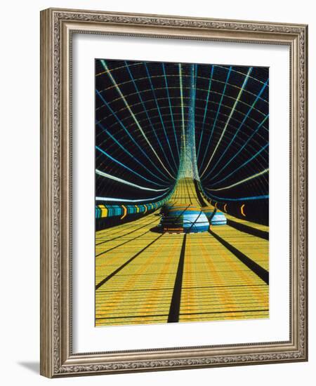 Interior of a Giant Farm Spaceship.-Julian Baum-Framed Photographic Print