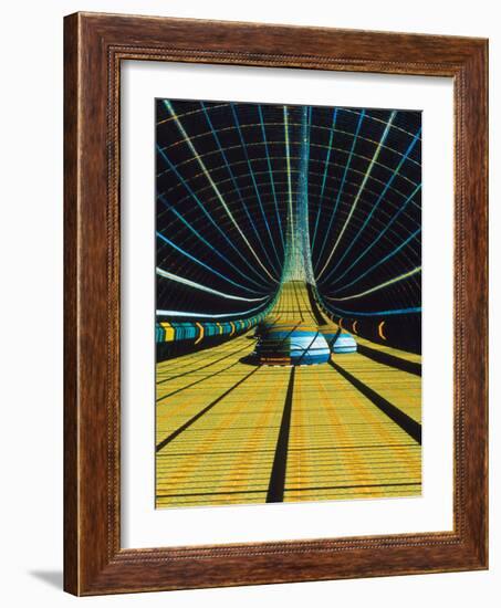 Interior of a Giant Farm Spaceship.-Julian Baum-Framed Photographic Print