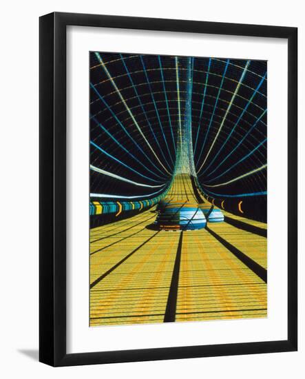 Interior of a Giant Farm Spaceship.-Julian Baum-Framed Photographic Print