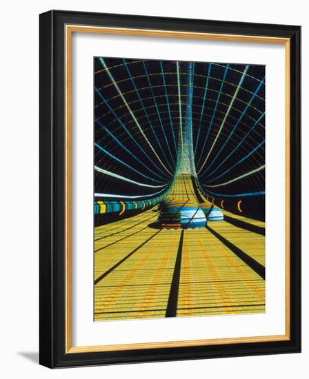 Interior of a Giant Farm Spaceship.-Julian Baum-Framed Photographic Print