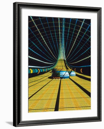 Interior of a Giant Farm Spaceship.-Julian Baum-Framed Photographic Print