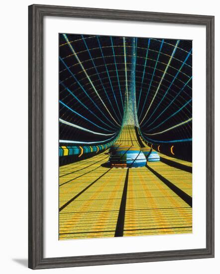 Interior of a Giant Farm Spaceship.-Julian Baum-Framed Photographic Print