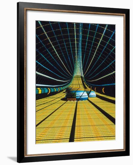 Interior of a Giant Farm Spaceship.-Julian Baum-Framed Photographic Print