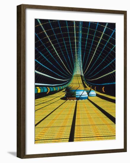 Interior of a Giant Farm Spaceship.-Julian Baum-Framed Photographic Print