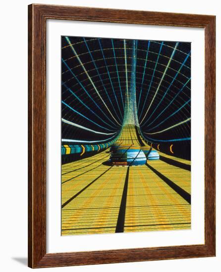 Interior of a Giant Farm Spaceship.-Julian Baum-Framed Photographic Print