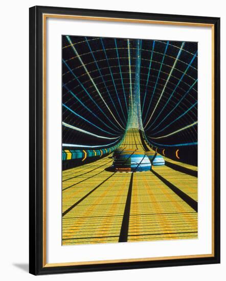 Interior of a Giant Farm Spaceship.-Julian Baum-Framed Photographic Print