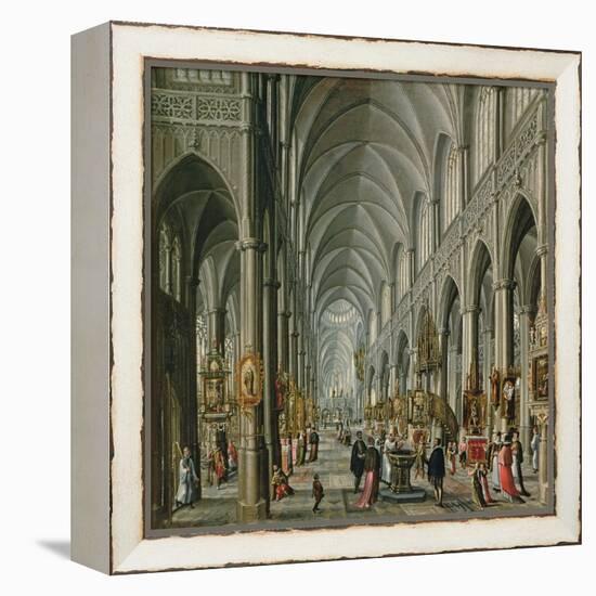 Interior of a Gothic Church, 1596-97-Pauline Baynes-Framed Premier Image Canvas