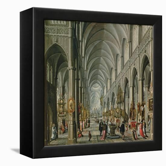 Interior of a Gothic Church, 1596-97-Pauline Baynes-Framed Premier Image Canvas