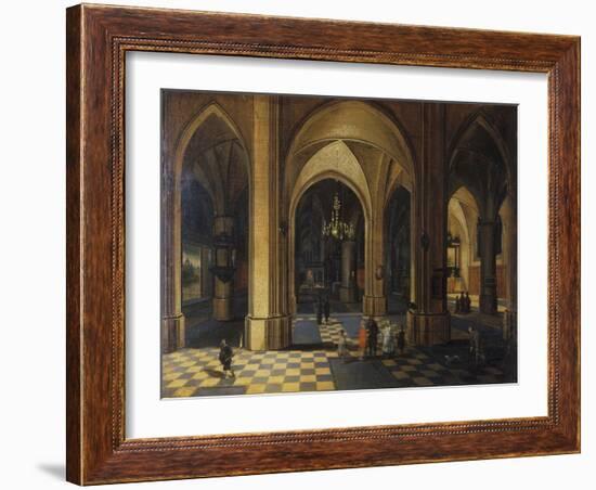 Interior of a Gothic Church-Pieter The Elder Neeffs-Framed Giclee Print