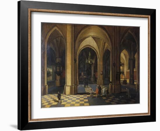 Interior of a Gothic Church-Pieter The Elder Neeffs-Framed Giclee Print