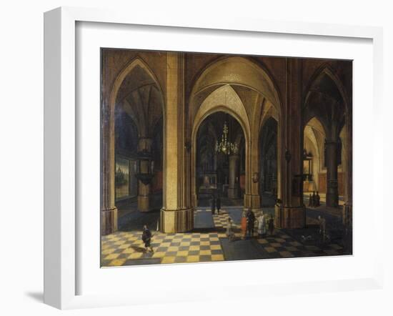 Interior of a Gothic Church-Pieter The Elder Neeffs-Framed Giclee Print