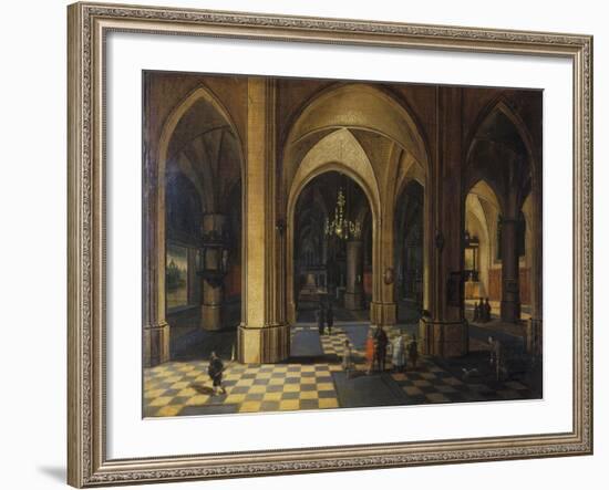 Interior of a Gothic Church-Pieter The Elder Neeffs-Framed Giclee Print