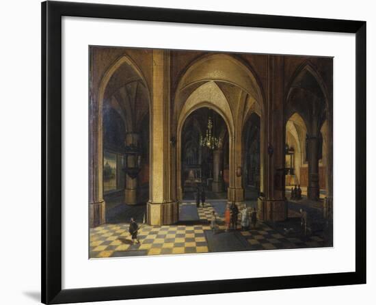 Interior of a Gothic Church-Pieter The Elder Neeffs-Framed Giclee Print