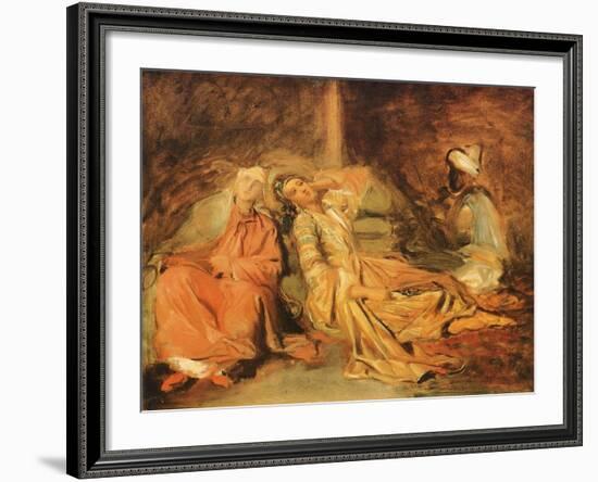 Interior of a Harem, 1856-Théodore Chassériau-Framed Giclee Print