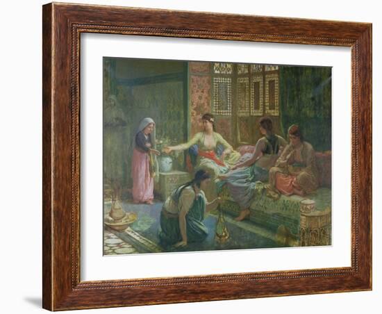 Interior of a Harem, circa 1865-Leon-Auguste-Adolphe Belly-Framed Giclee Print