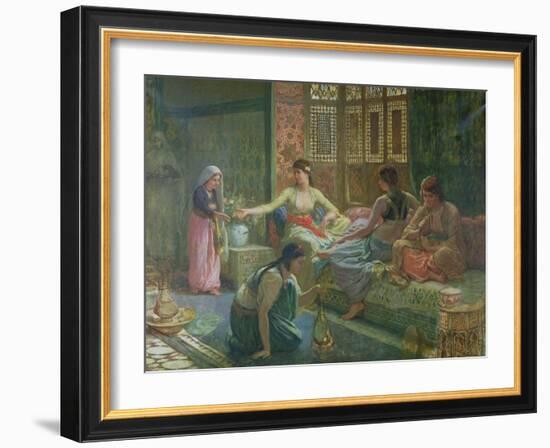 Interior of a Harem, circa 1865-Leon-Auguste-Adolphe Belly-Framed Giclee Print