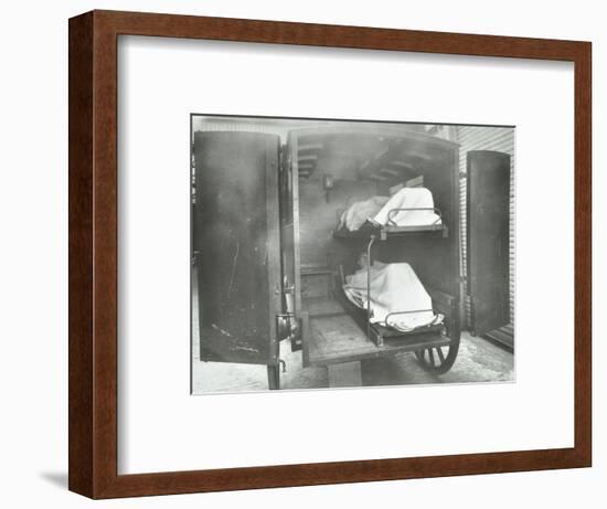 Interior of a horse drawn Metropolitan Asylums Board ambulance, London, 1939-Unknown-Framed Photographic Print