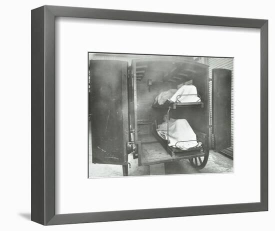 Interior of a horse drawn Metropolitan Asylums Board ambulance, London, 1939-Unknown-Framed Photographic Print