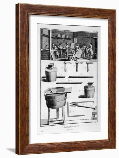 Interior of a Ironmongers, and Plans of Instruments, 1751-1777-Denis Diderot-Framed Giclee Print