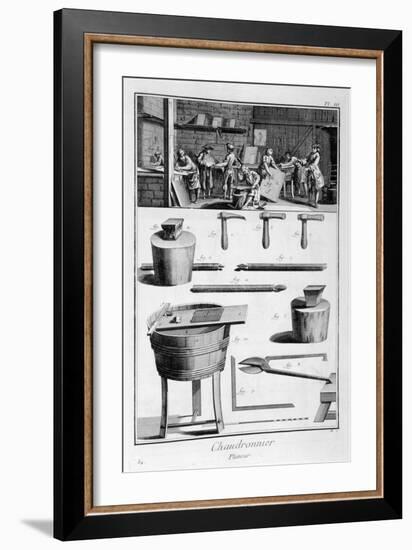 Interior of a Ironmongers, and Plans of Instruments, 1751-1777-Denis Diderot-Framed Giclee Print