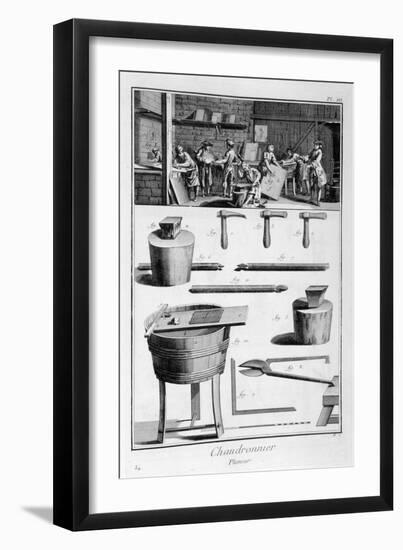 Interior of a Ironmongers, and Plans of Instruments, 1751-1777-Denis Diderot-Framed Giclee Print