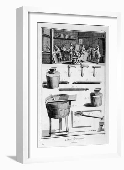 Interior of a Ironmongers, and Plans of Instruments, 1751-1777-Denis Diderot-Framed Giclee Print