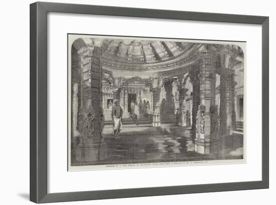 Interior of a Jain Temple at Dailwarra, Mount Aboo-null-Framed Giclee Print