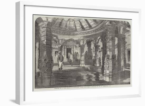 Interior of a Jain Temple at Dailwarra, Mount Aboo-null-Framed Giclee Print