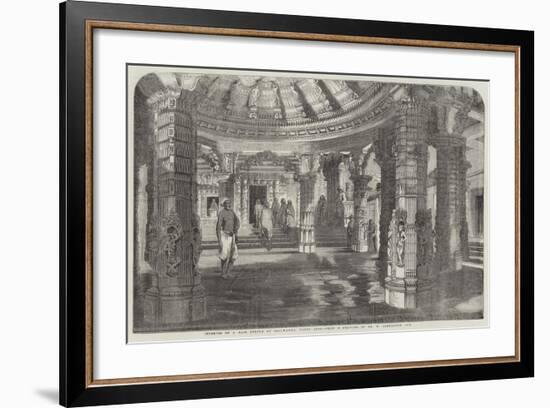 Interior of a Jain Temple at Dailwarra, Mount Aboo-null-Framed Giclee Print