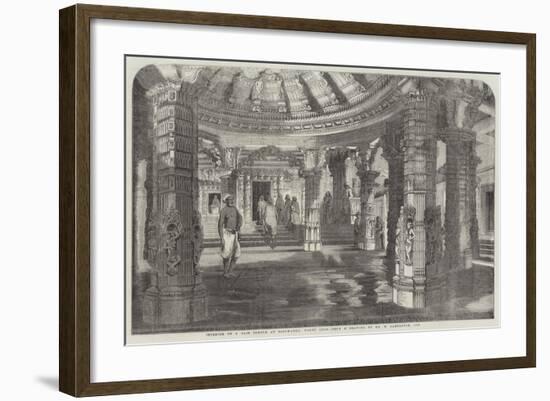 Interior of a Jain Temple at Dailwarra, Mount Aboo-null-Framed Giclee Print