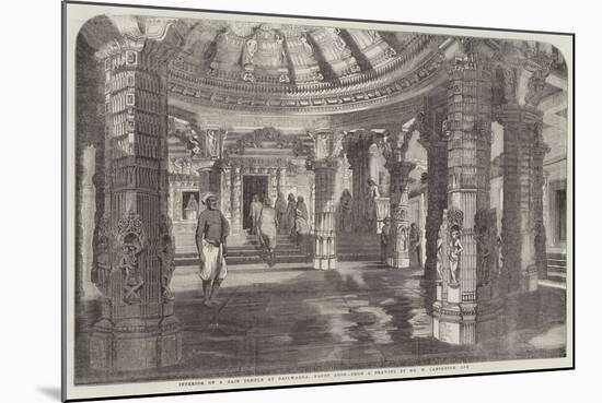 Interior of a Jain Temple at Dailwarra, Mount Aboo-null-Mounted Giclee Print