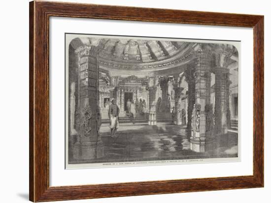 Interior of a Jain Temple at Dailwarra, Mount Aboo-null-Framed Giclee Print