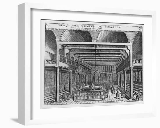 Interior of a Jewish Synagogue-Jan Veenhuysen-Framed Giclee Print