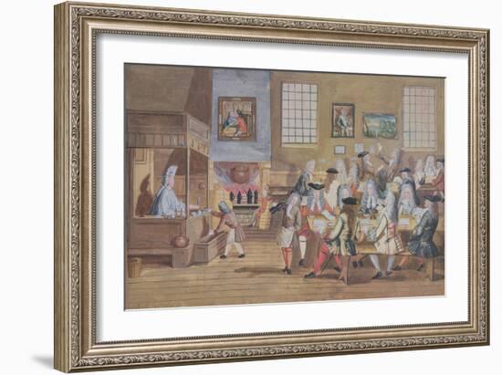 Interior of a London Coffee House, C.1650-1750-null-Framed Giclee Print