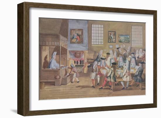 Interior of a London Coffee House, C.1650-1750-null-Framed Giclee Print