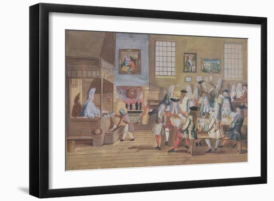 Interior of a London Coffee House, C.1650-1750-null-Framed Giclee Print