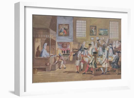 Interior of a London Coffee House, C.1650-1750-null-Framed Giclee Print