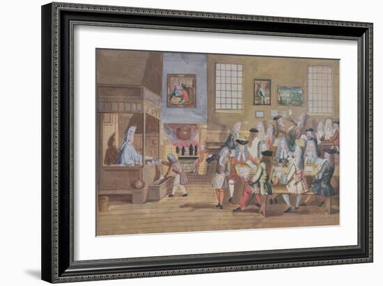 Interior of a London Coffee House, C.1650-1750-null-Framed Giclee Print