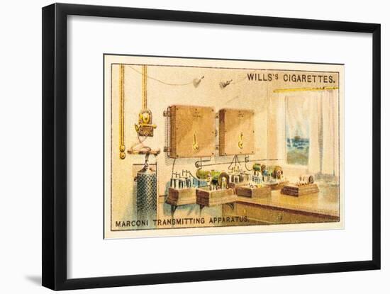 Interior of a Marconi Radio Transmitting Station, 1915-null-Framed Giclee Print